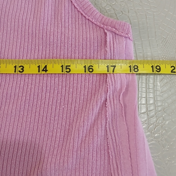 Free People We The Free sz S, L, XL Purple Lilac Racerback Ribbed Henley Tank - Picture 8 of 15